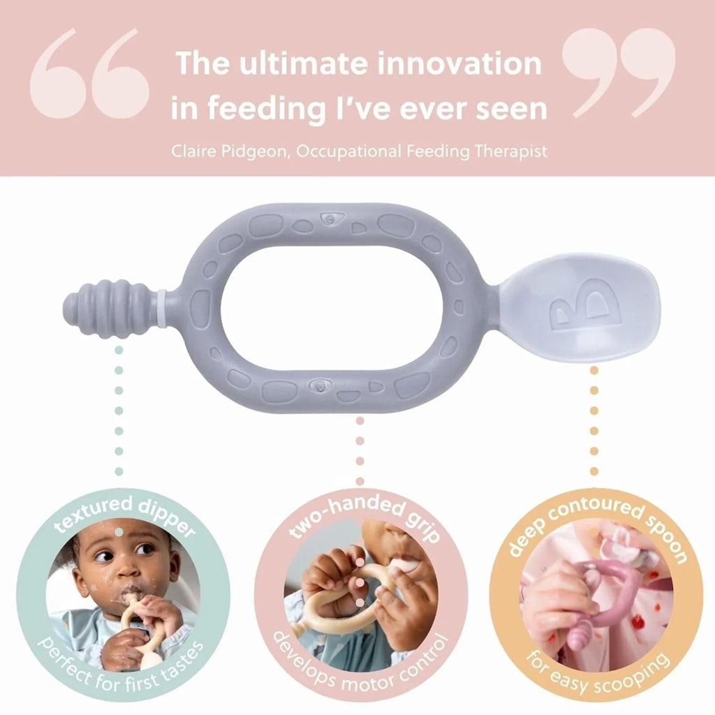 Bibado Dippit Baby Weaning Spoons 6+ months Pack of 2 - Blush