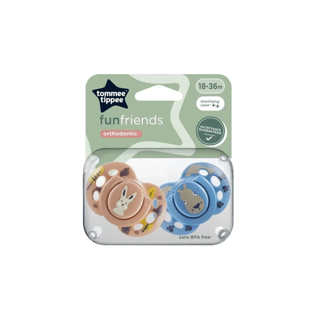 Tommee Tippee Fun Style Soother 18-36 months Pack of 2 Assorted - Bobobiy