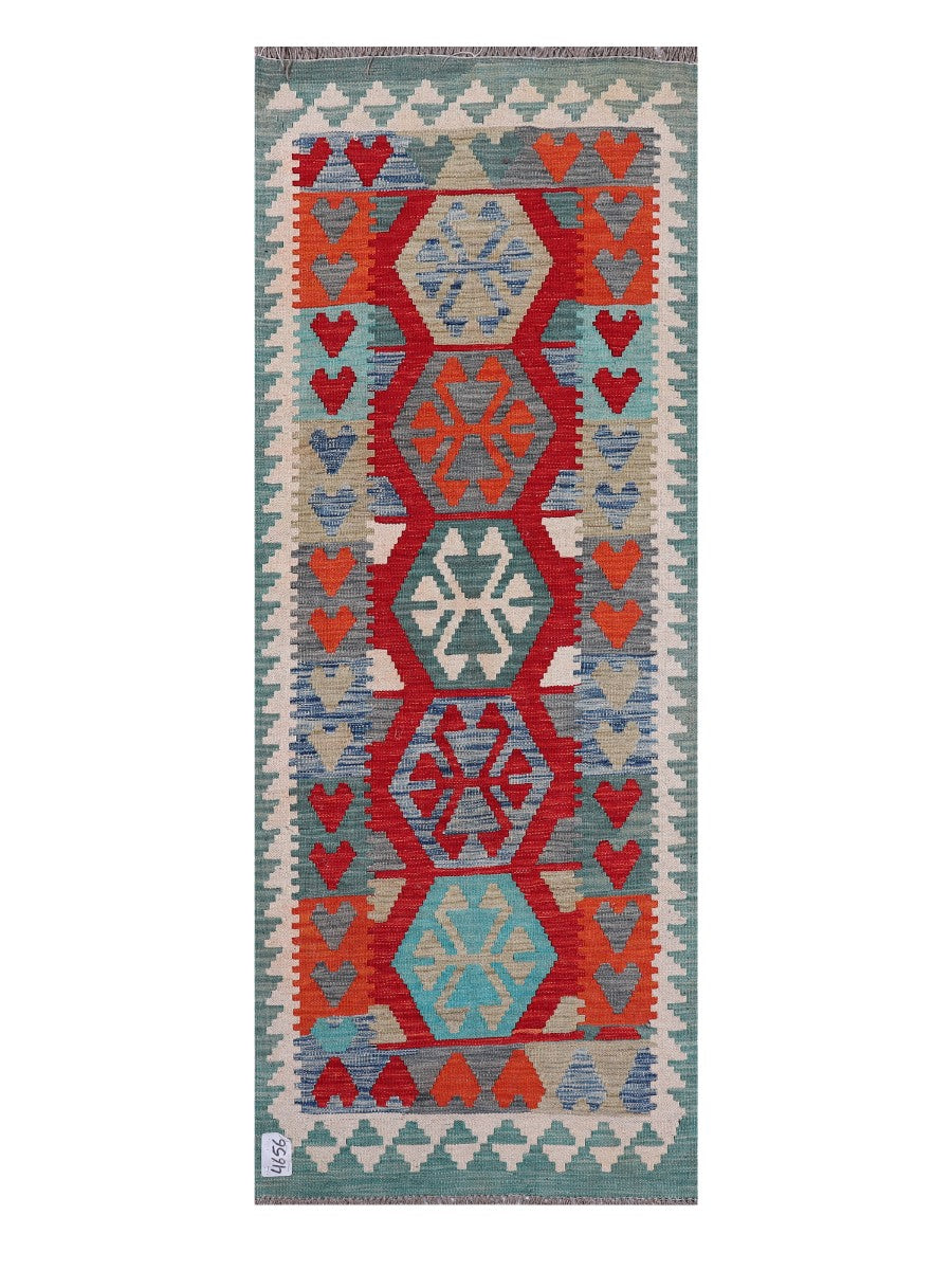 Maimana Afghanistan Kilim Rug - 188 x72 cm - Handmade