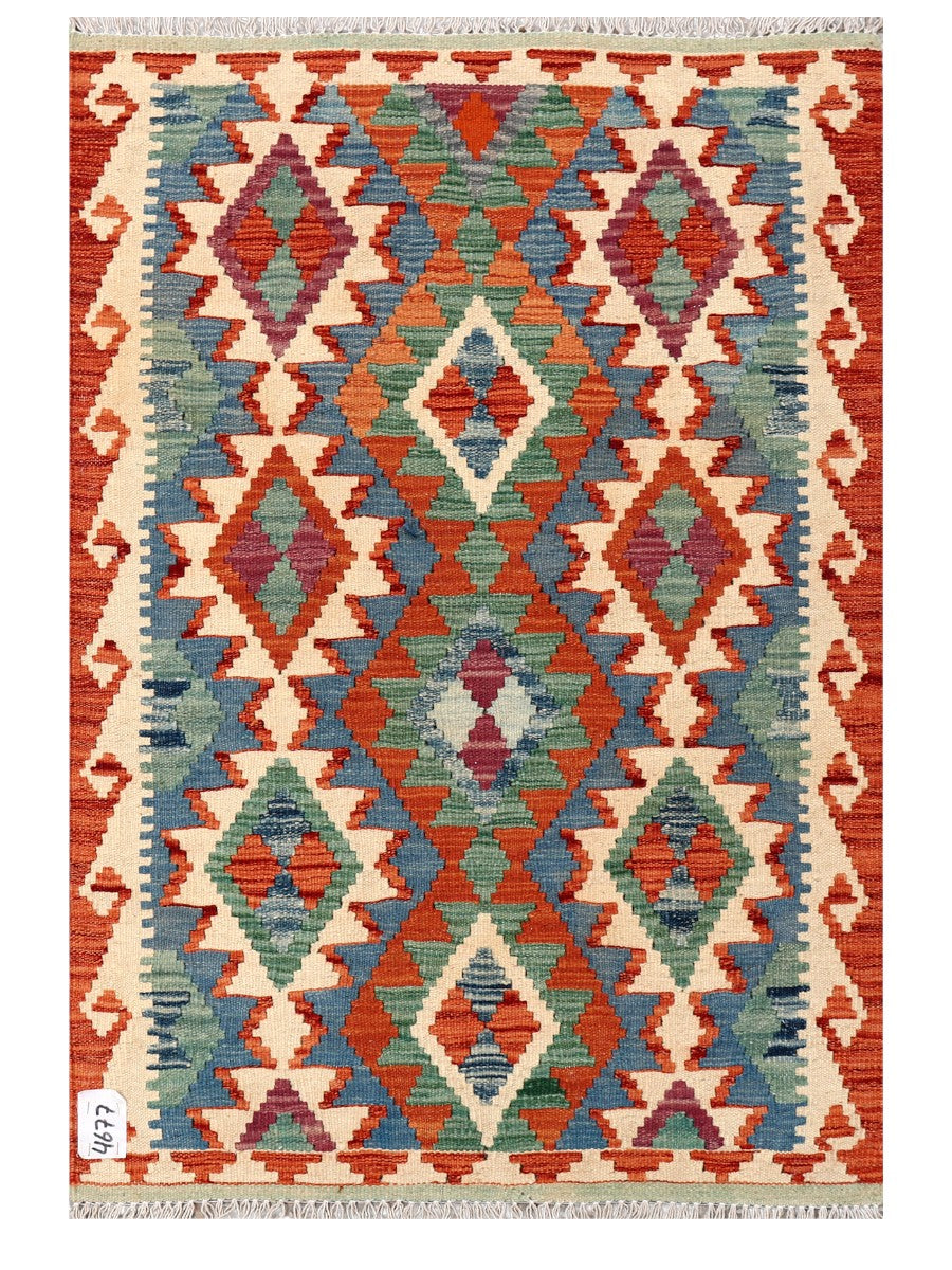 Maimana Afghanistan Kilim Rug - 124 x 84 cm - Handmade