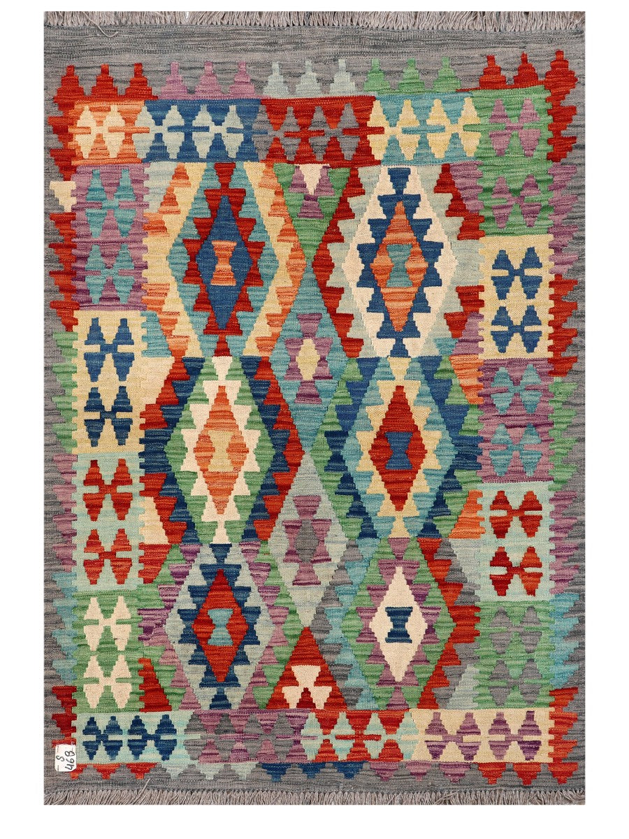 Maimana Afghanistan Kilim Rug - 145 x109 cm - Handmade
