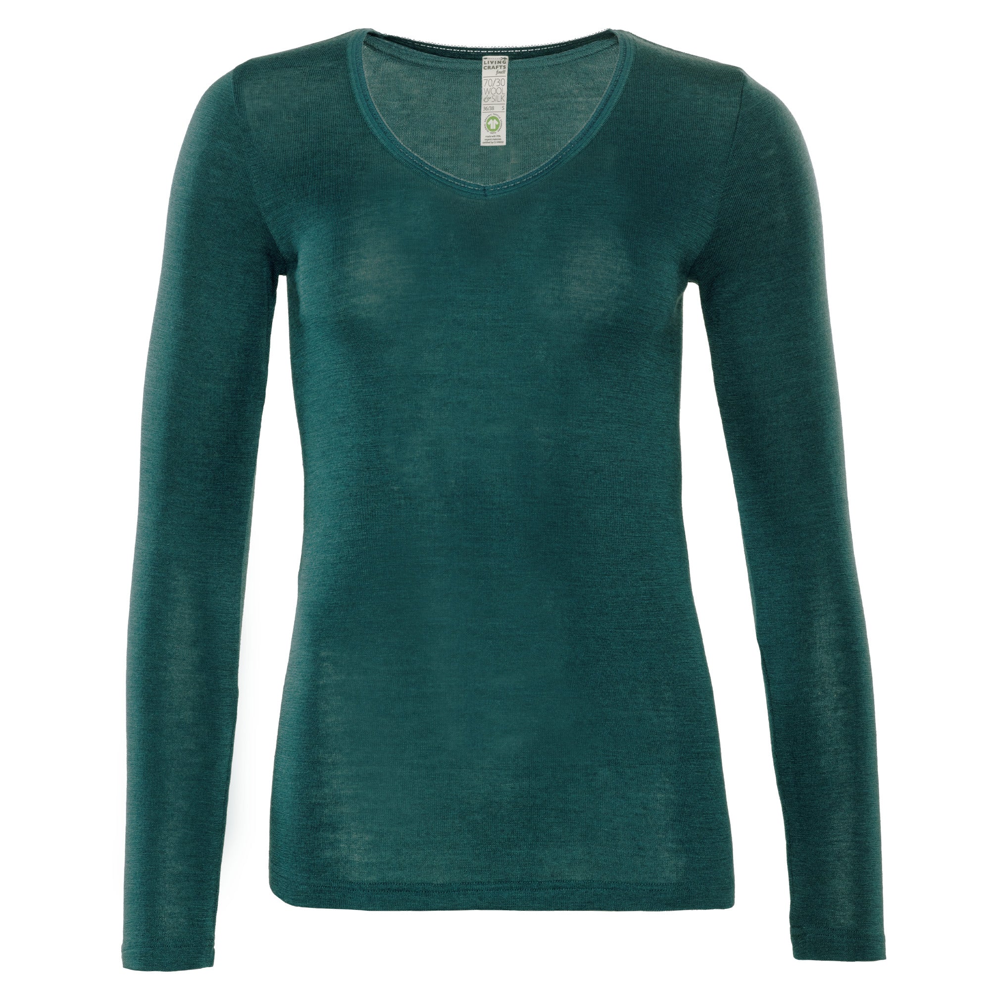 Organic Wool & Silk Long Sleeve Undershirt