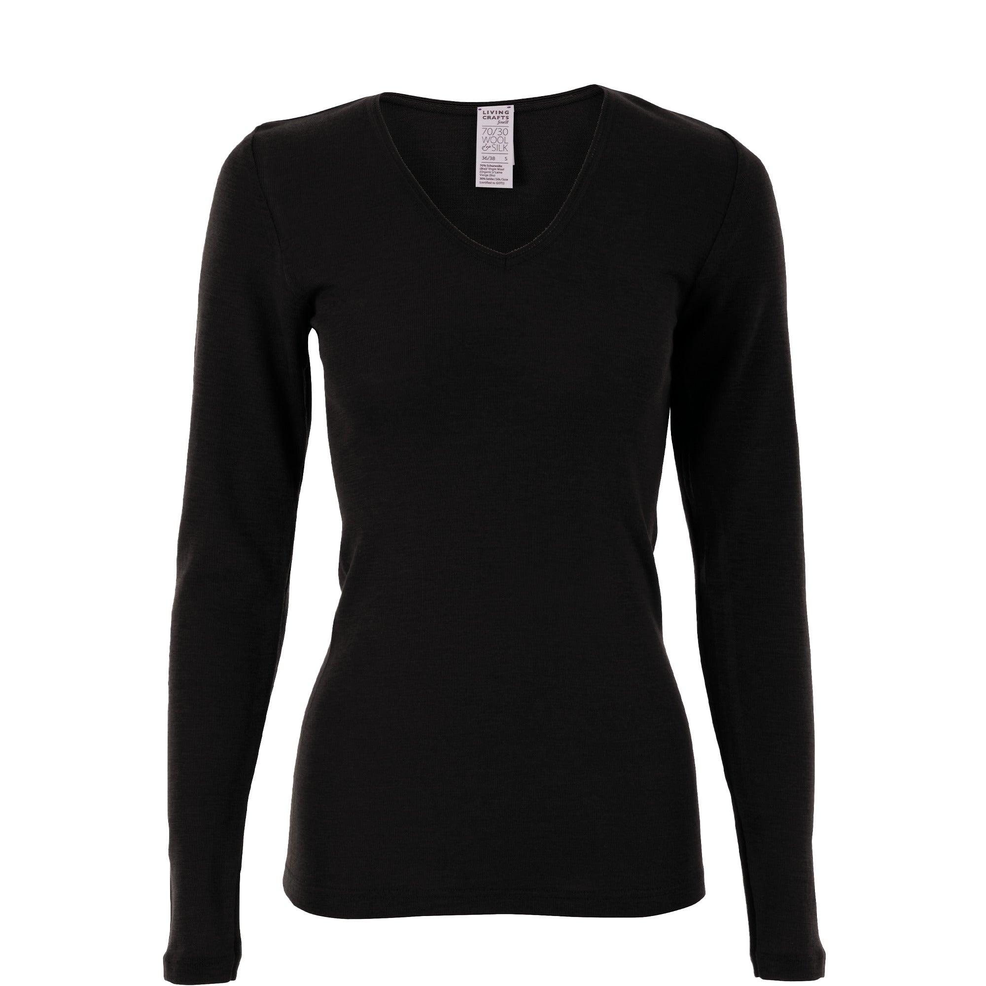 Organic Wool & Silk Long Sleeve Undershirt