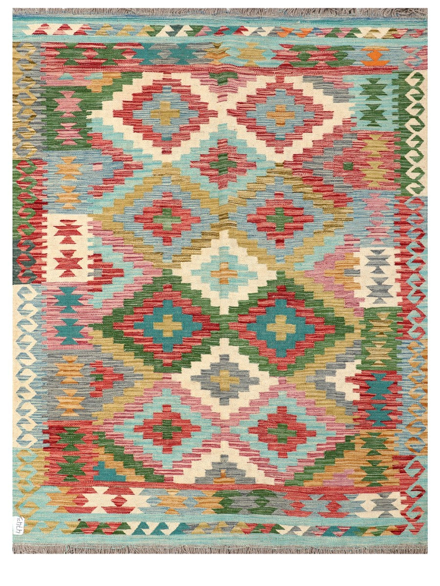 Maimana Afghanistan Kilim Rug - 199 x152 cm - Handmade