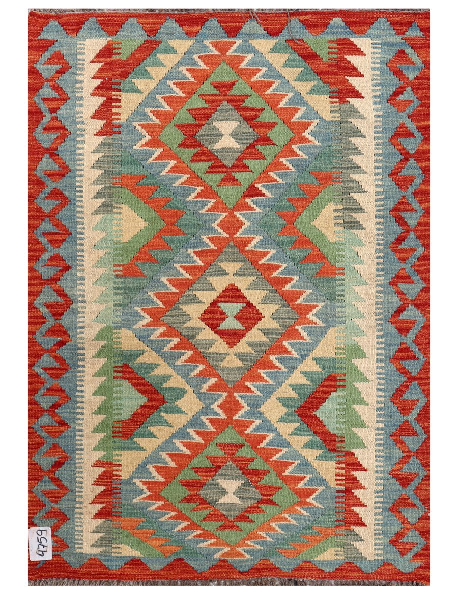 Maimana Afghanistan Kilim Rug - 122 x 85 cm - Handmade