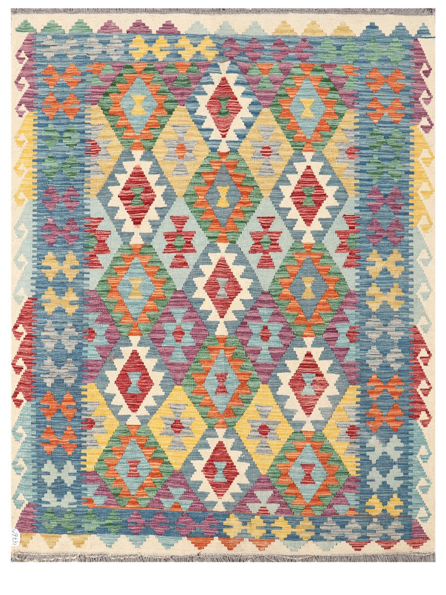 Maimana Afghanistan Kilim Rug - 206 x158 cm - Handmade