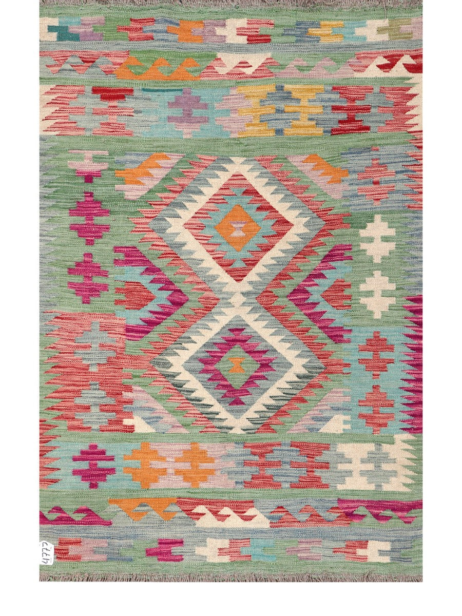 Maimana Afghanistan Kilim Rug - 154 x101 cm - Handmade
