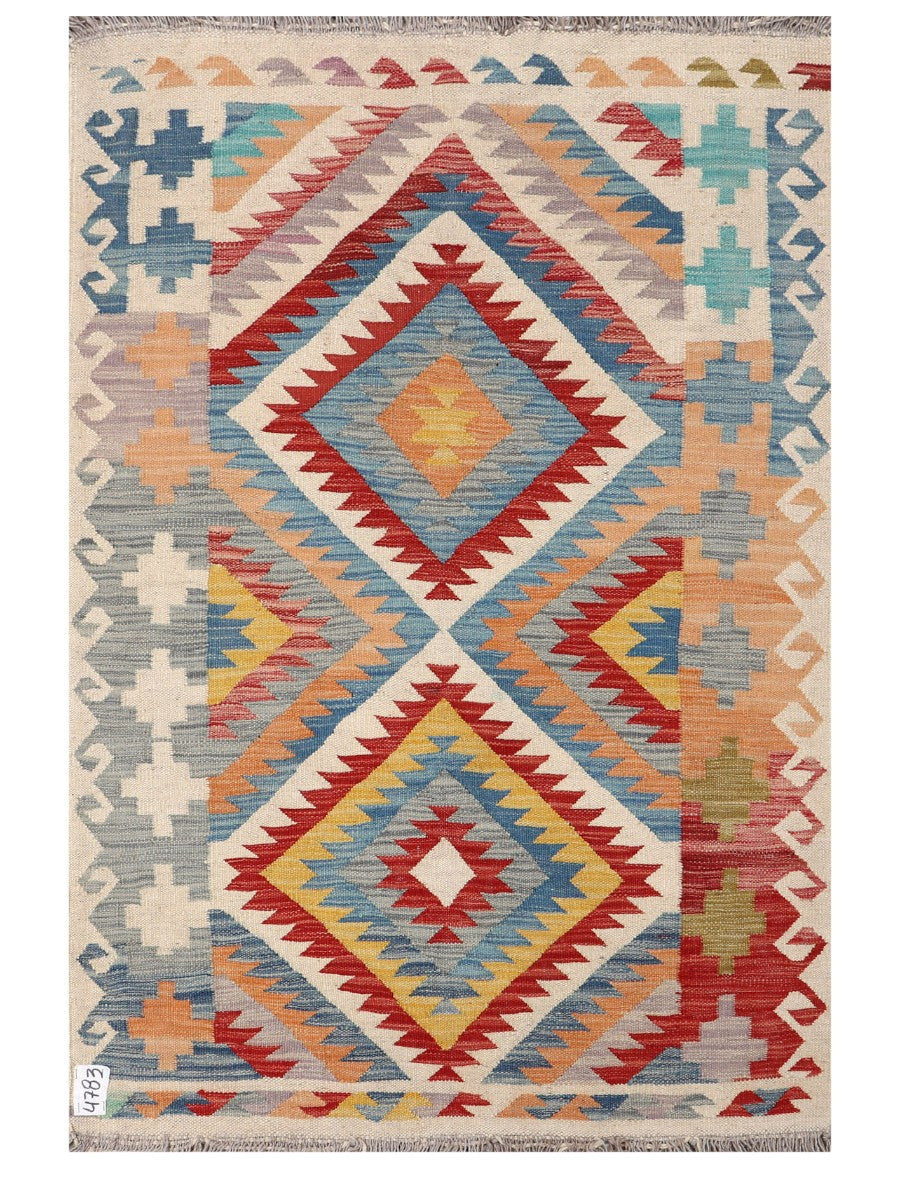 Maimana Afghanistan Kilim Rug - 146 x98 cm - Handmade