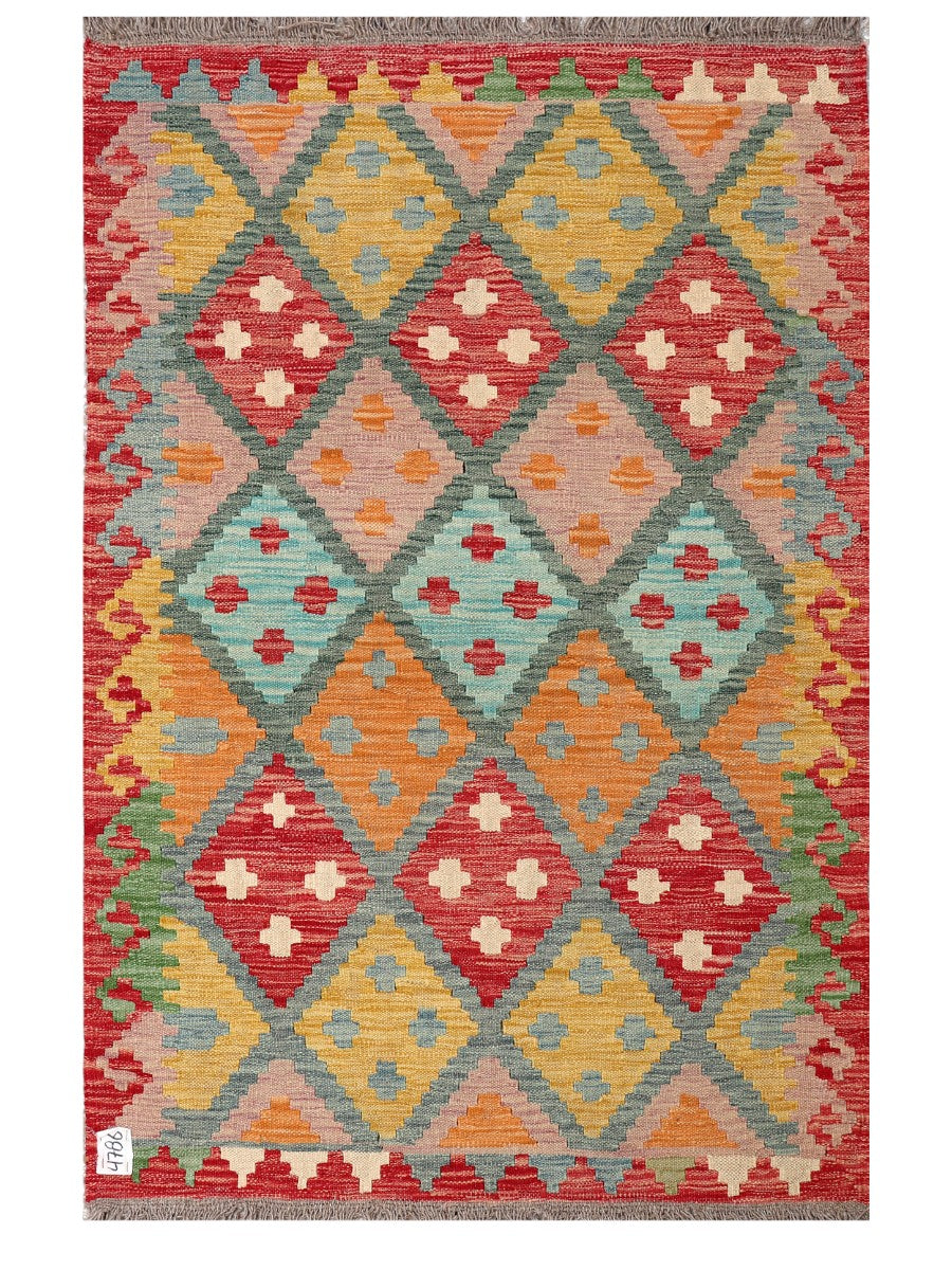 Maimana Afghanistan Kilim Rug - 153 x100 cm - Handmade