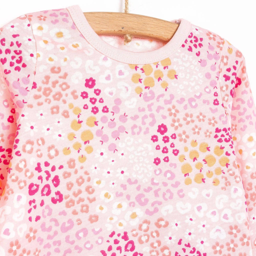 HelloBaby Baby Girl Long Sleeve Pyjamas Set - Dark Pink - Bobobiy