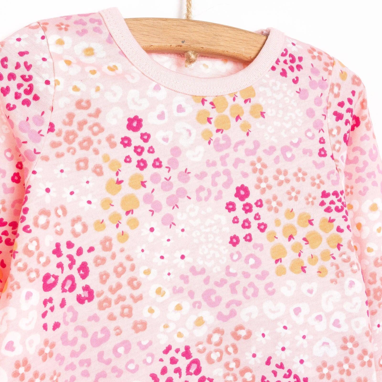 HelloBaby Baby Girl Long Sleeve Pyjamas Set - Dark Pink - Bobobiy