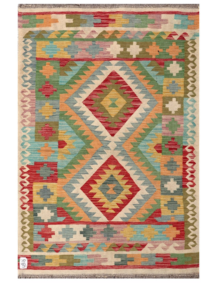 Maimana Afghanistan Kilim Rug - 151 x102 cm - Handmade