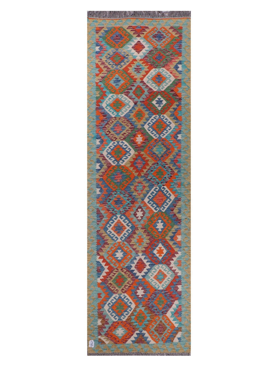 Maimana Afghanistan Kilim Runner - 292 x 88 cm - Handmade