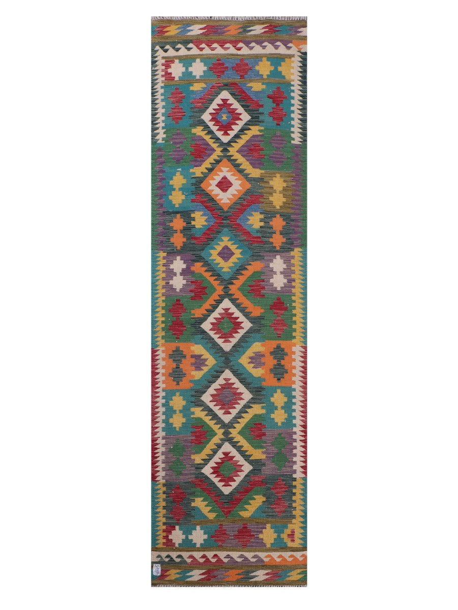 Maimana Afghanistan Kilim Runner - 300 x 82 cm - Handmade