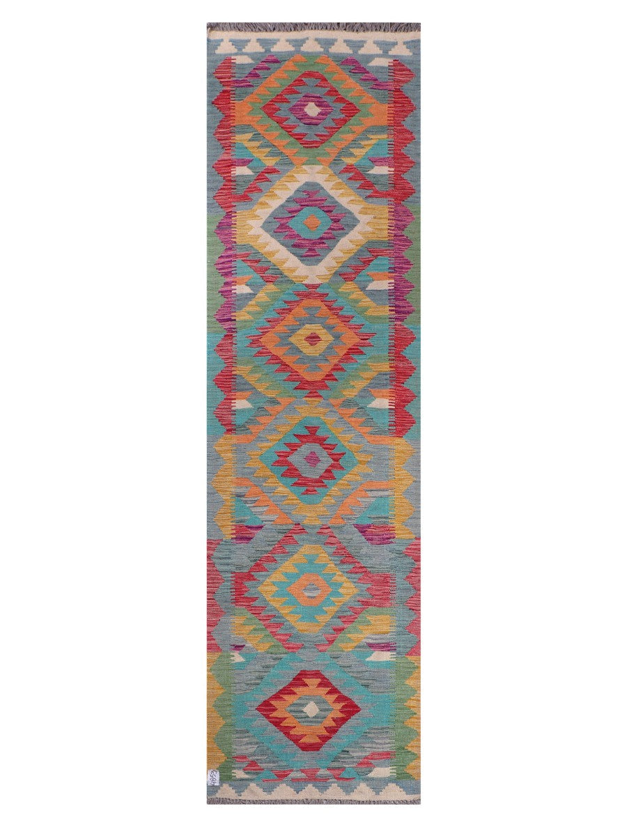 Maimana Afghanistan Kilim Runner - 292 x 79 cm - Handmade