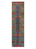 Maimana Afghanistan Kilim Runner - 300 x 83 cm - Handmade