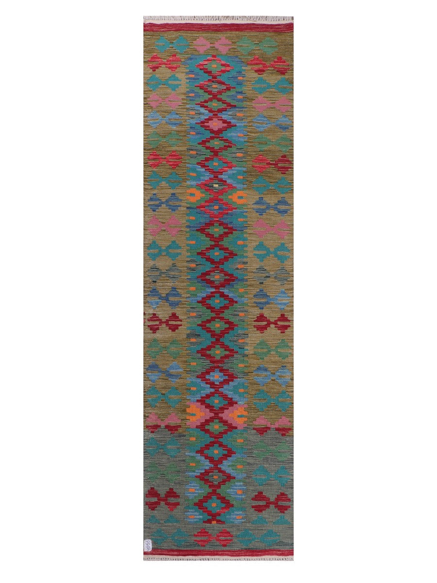 Maimana Afghanistan Kilim Runner - 300 x 83 cm - Handmade