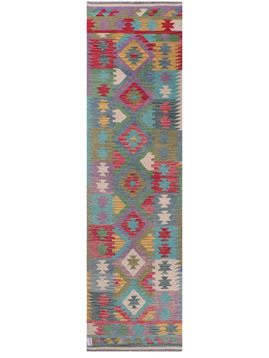 Maimana Afghanistan Kilim Runner - 297 x 81 cm - Handmade