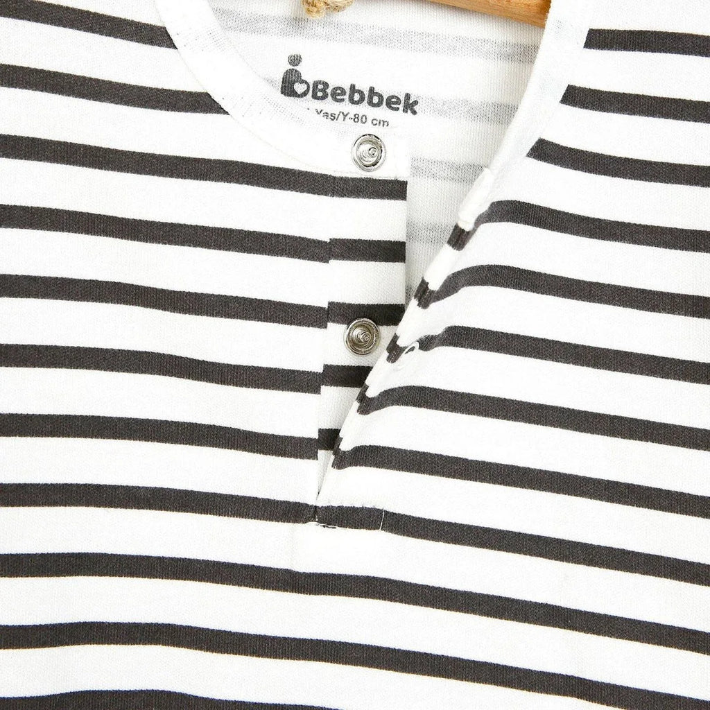 Bebbek Newborn Sweatshirt Footless Bottom - Brown - Bobobiy