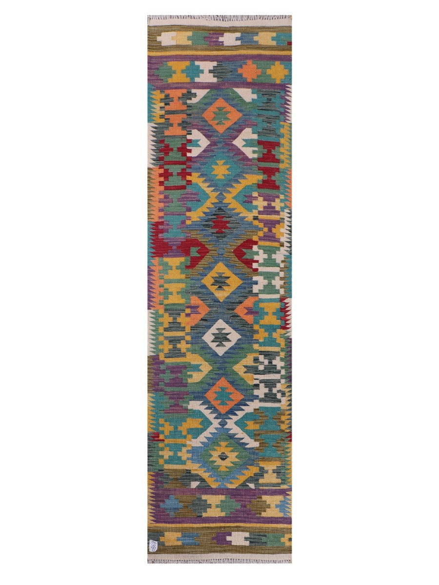 Maimana Afghanistan Kilim Runner - 292 x 77 cm - Handmade