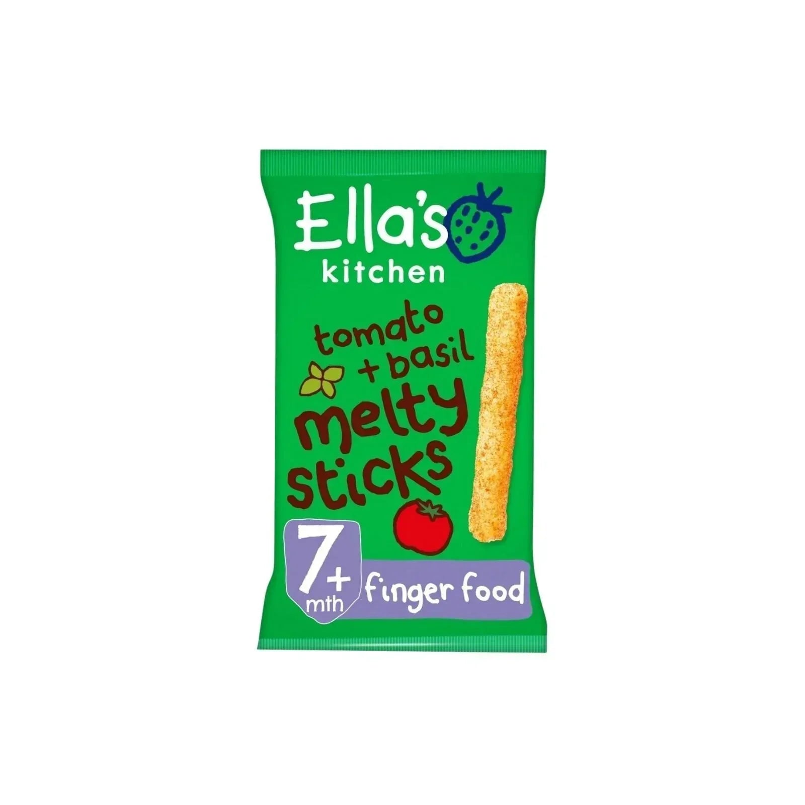 Ella's Kitchen Organic Tomato & Basil Melty Sticks Baby Snack 7+ months 16g - Bobobiy