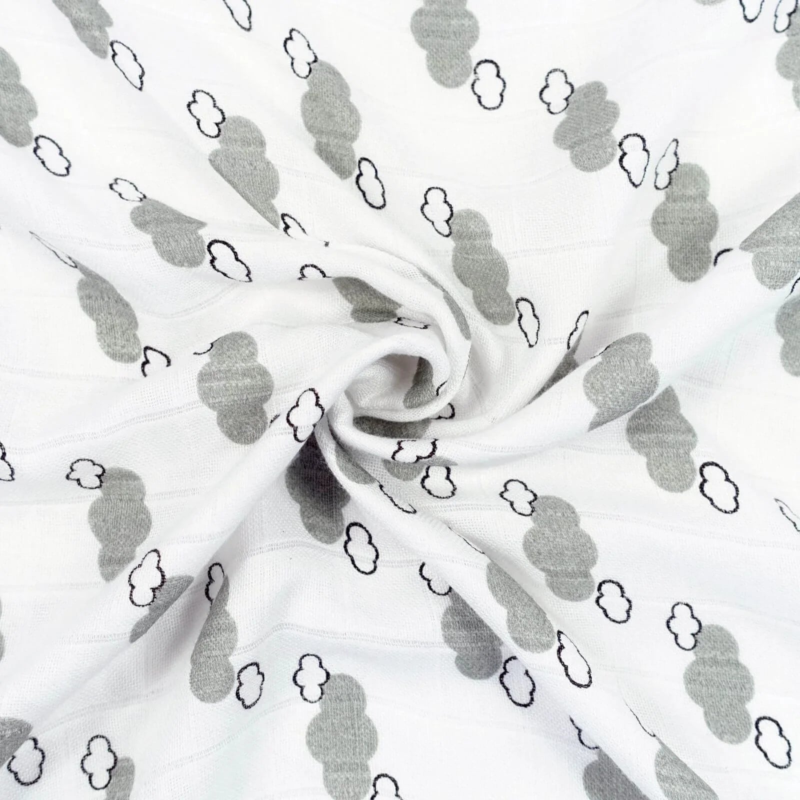 MuslinZ Bamboo/Organic Cotton Muslin Swaddle 120x120cm - Grey Cloud