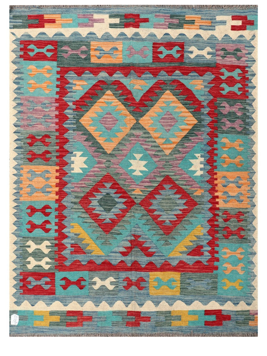 Maimana Afghanistan Kilim Rug - 207 x155 cm - Handmade