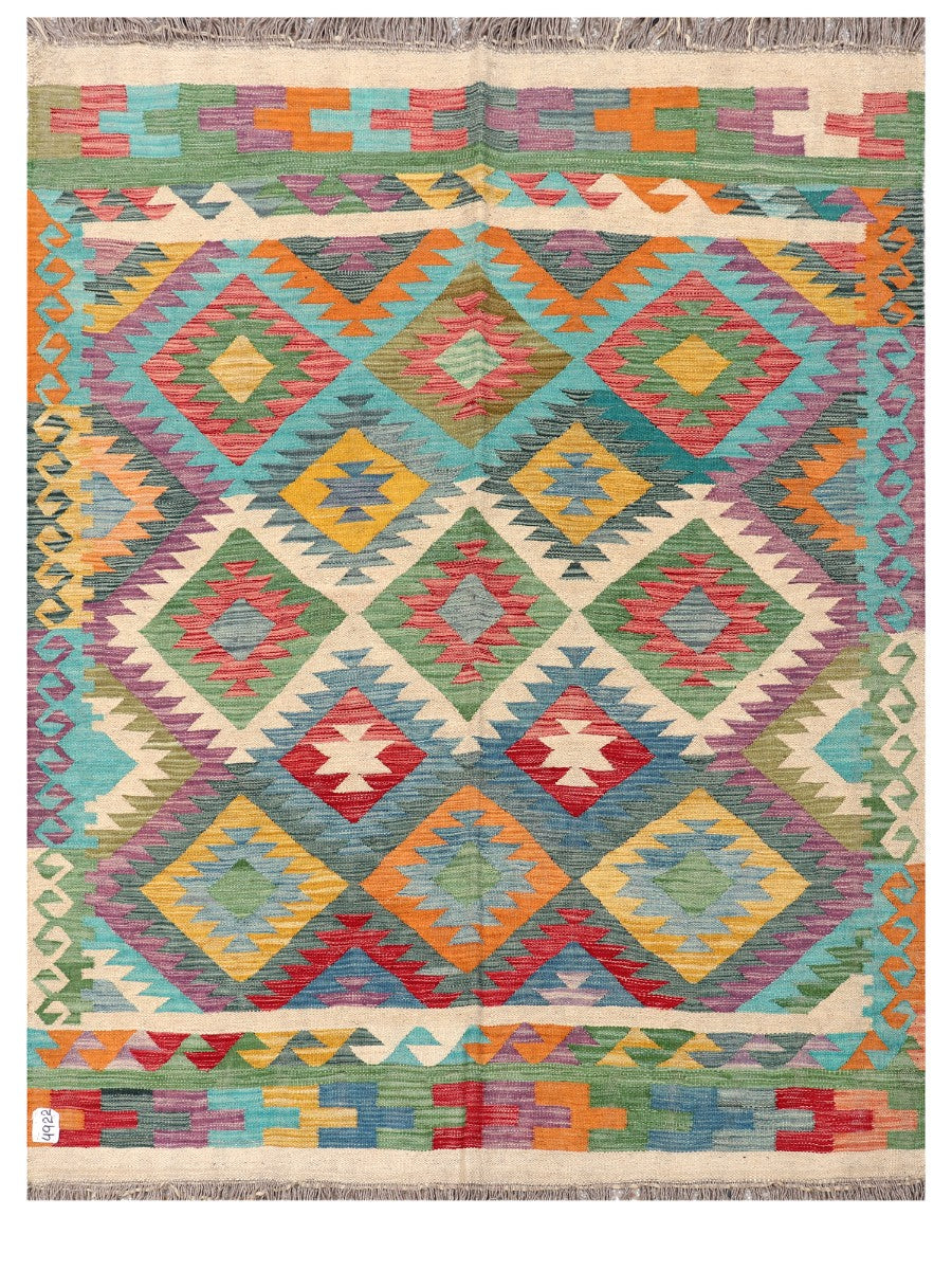 Maimana Afghanistan Kilim Rug - 204 x155 cm - Handmade