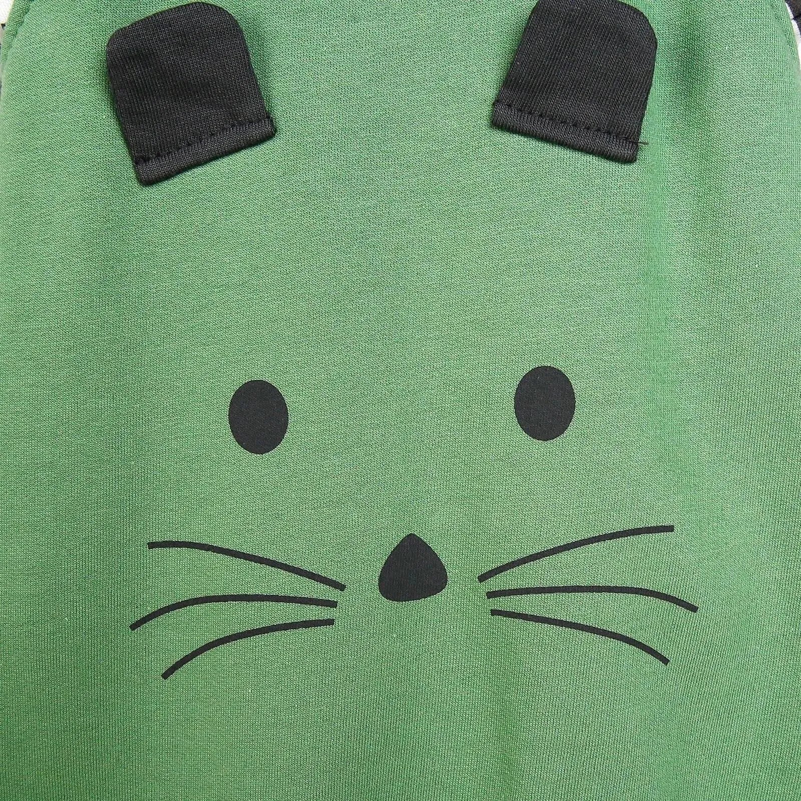 Bebbek Newborn Animals Holiday Overall - Green