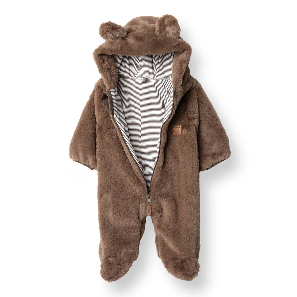 Midimod Newborn Welsoft Footed Jumpsuit - Brown