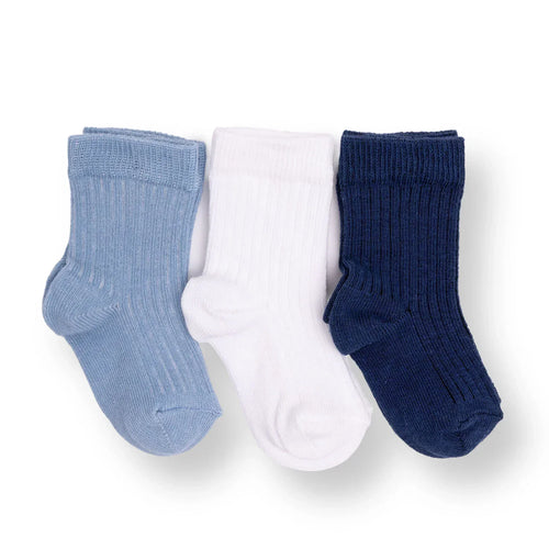 HelloBaby Ankle Socks 3 pcs - Navy Blue - Bobobiy