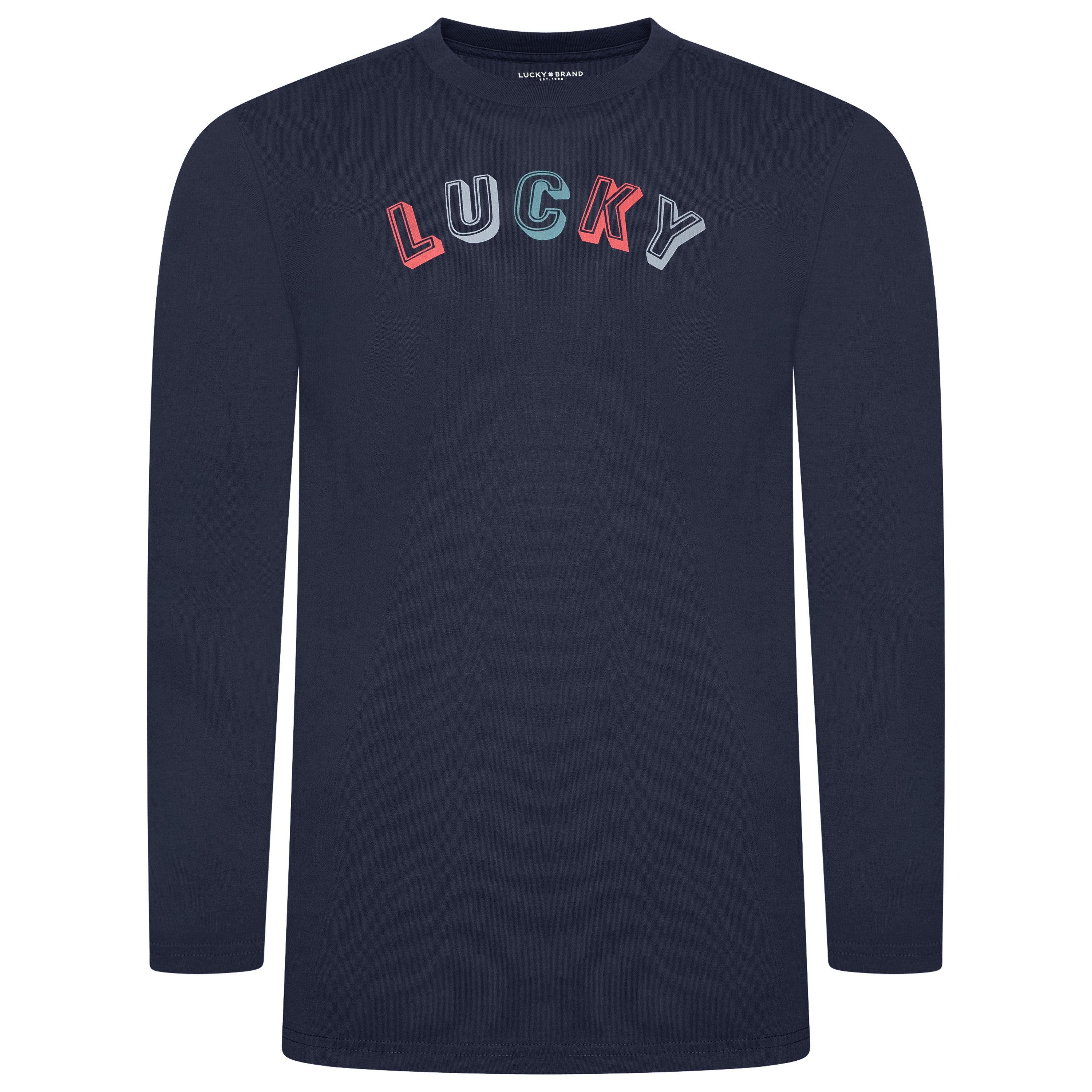 Lucky Brand Crew Neck & Closed Hem Flannel Pant Pyjama Set