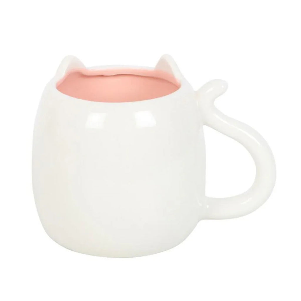 White Cat Shaped Mug - Bobobiy