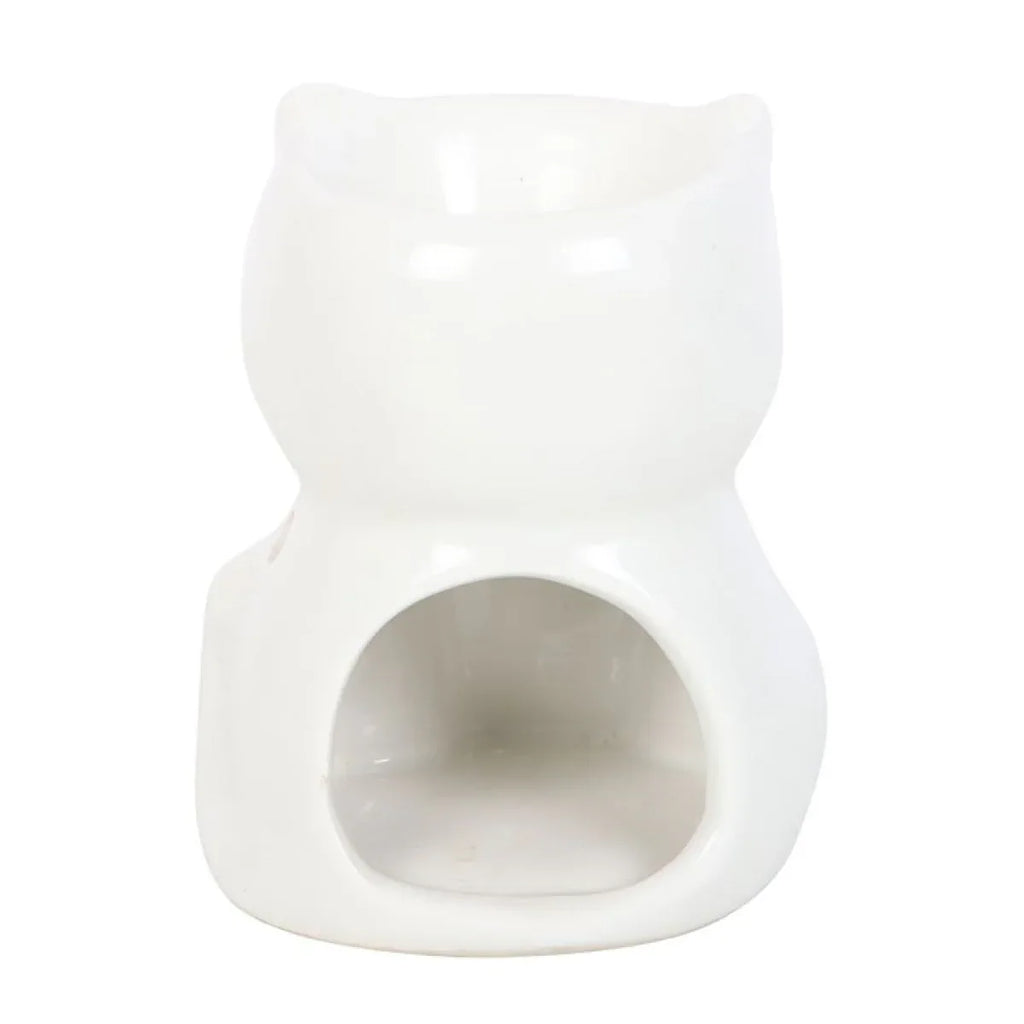 White Happy Cat Oil Burner - Bobobiy