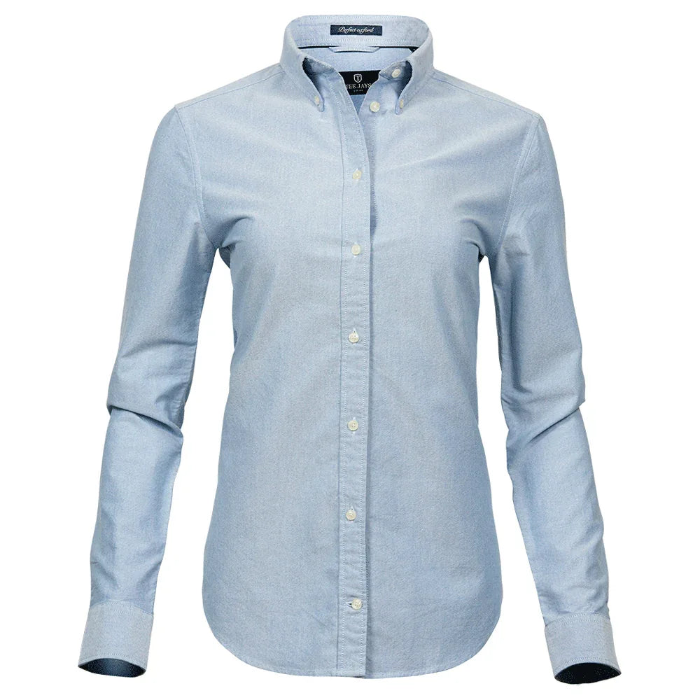Tee Jays 4001 Ladies Perfect Long Sleeve Oxford Shirt - Bobobiy
