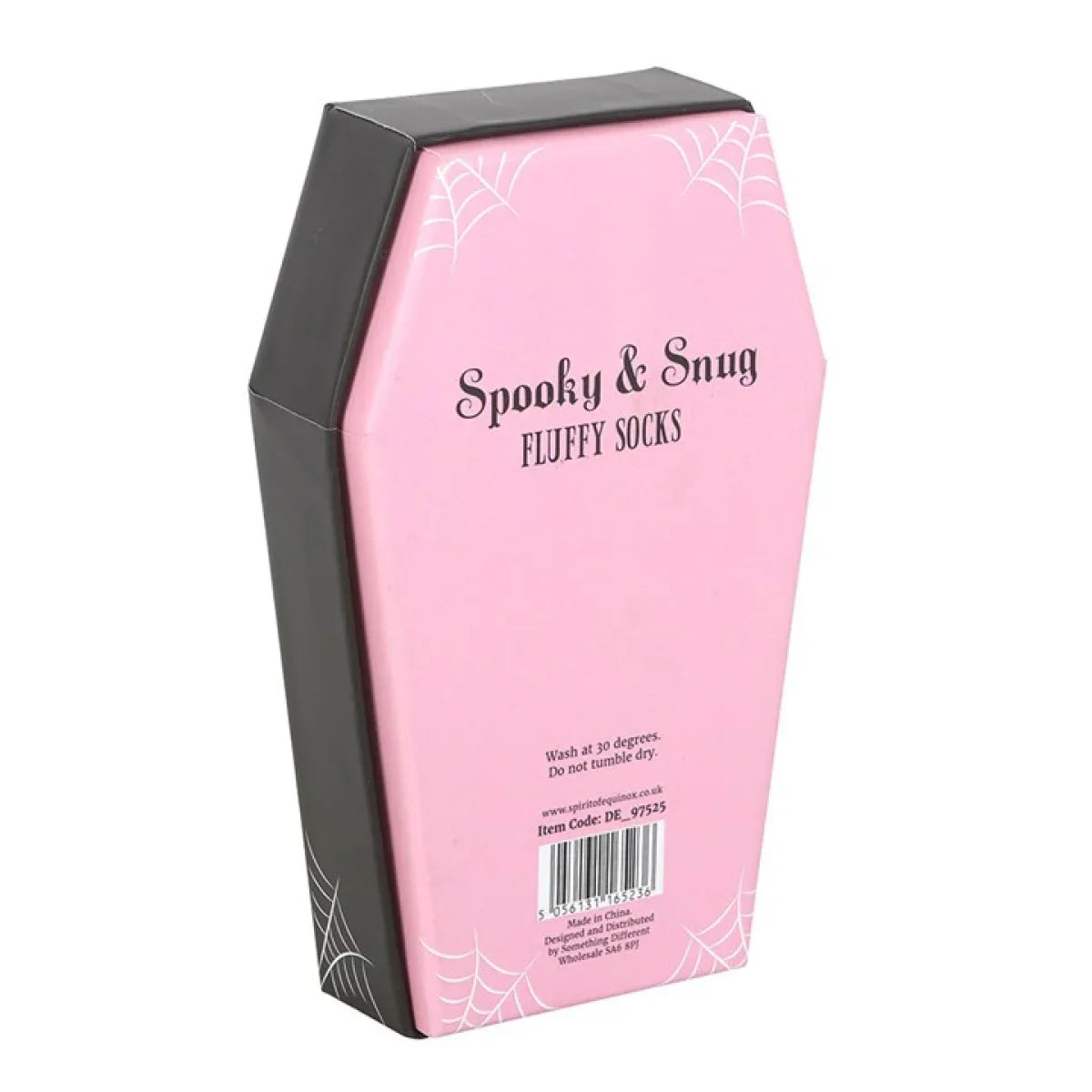 Pink and Black Striped Socks in Coffin Gift Box - Bobobiy