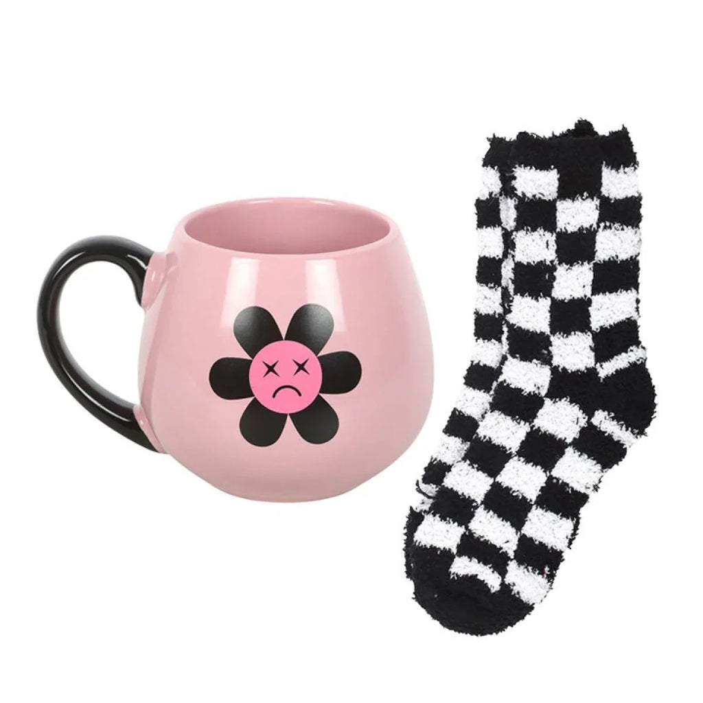 Sad Flower Mug and Socks Set - Bobobiy