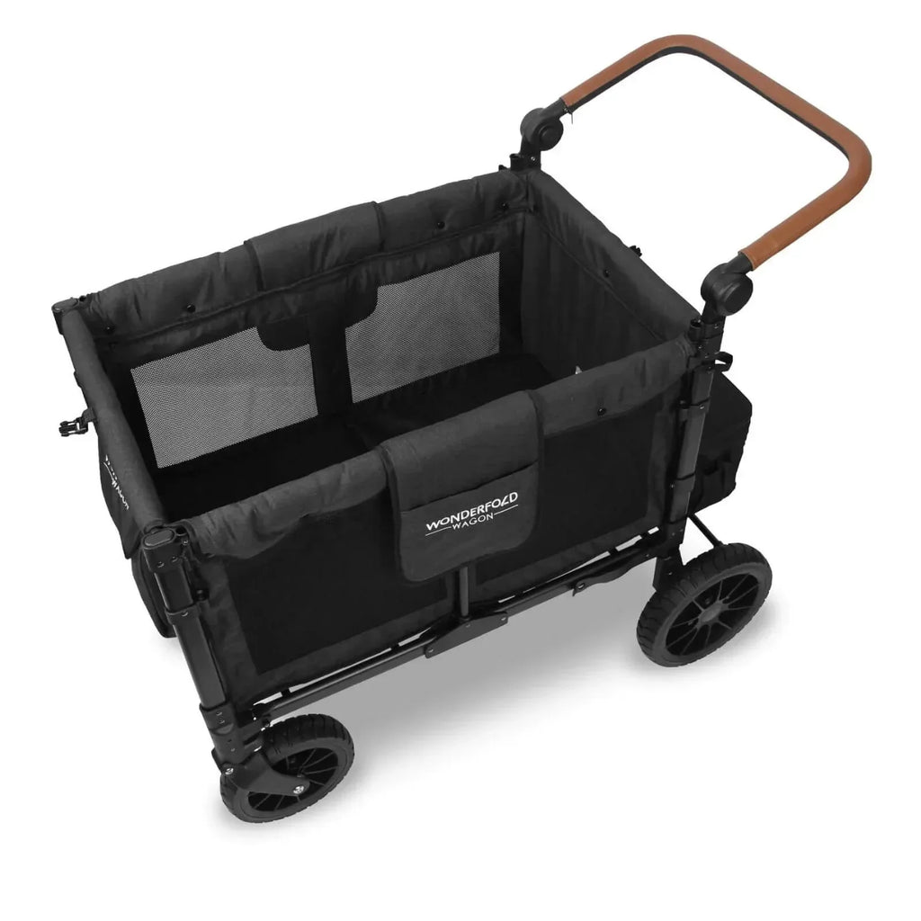 W4 Luxe Quad Stroller Wagon - Volcanic Black - Bobobiy