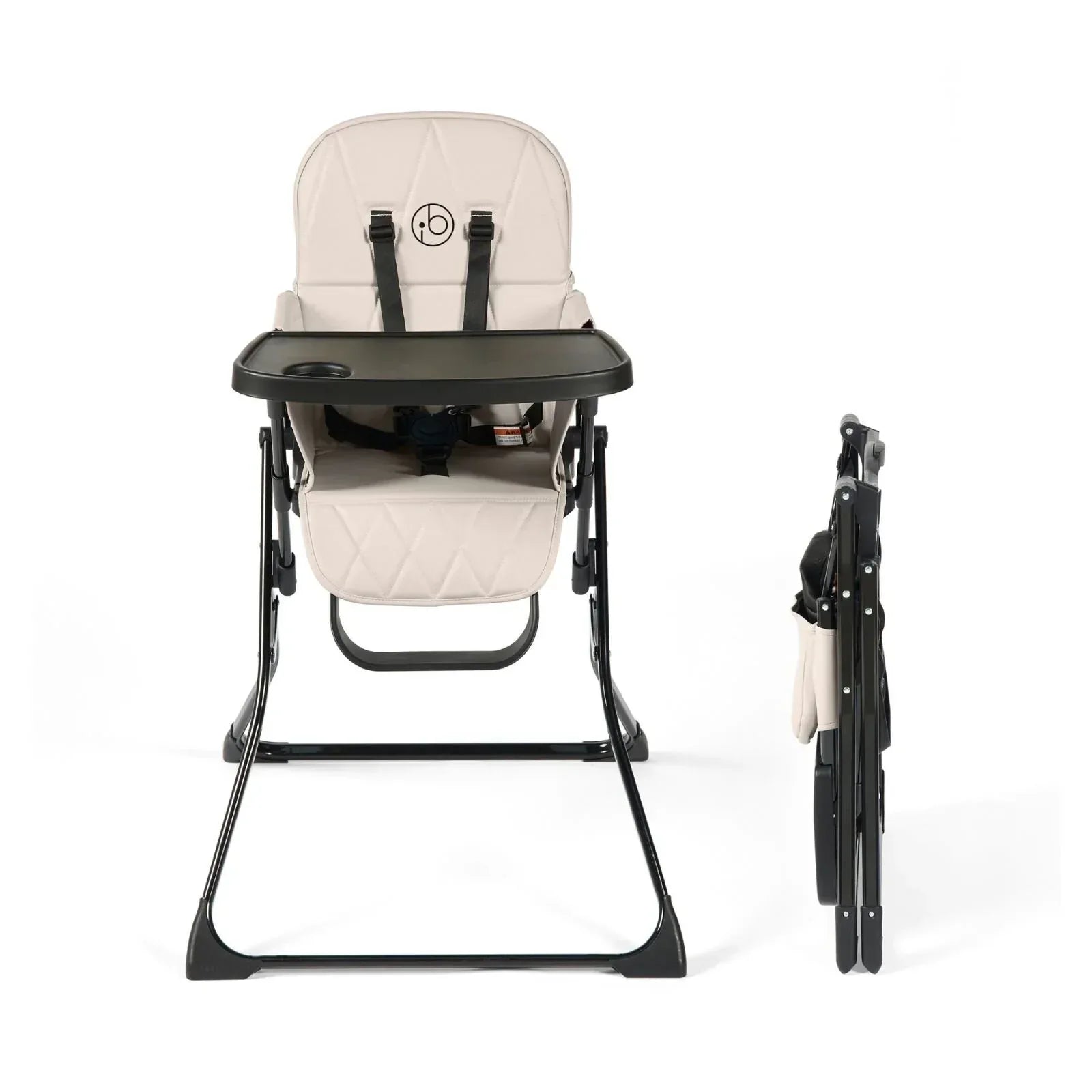 Ickle Bubba Flip Magic Fold Highchair - Pearl Grey - Bobobiy