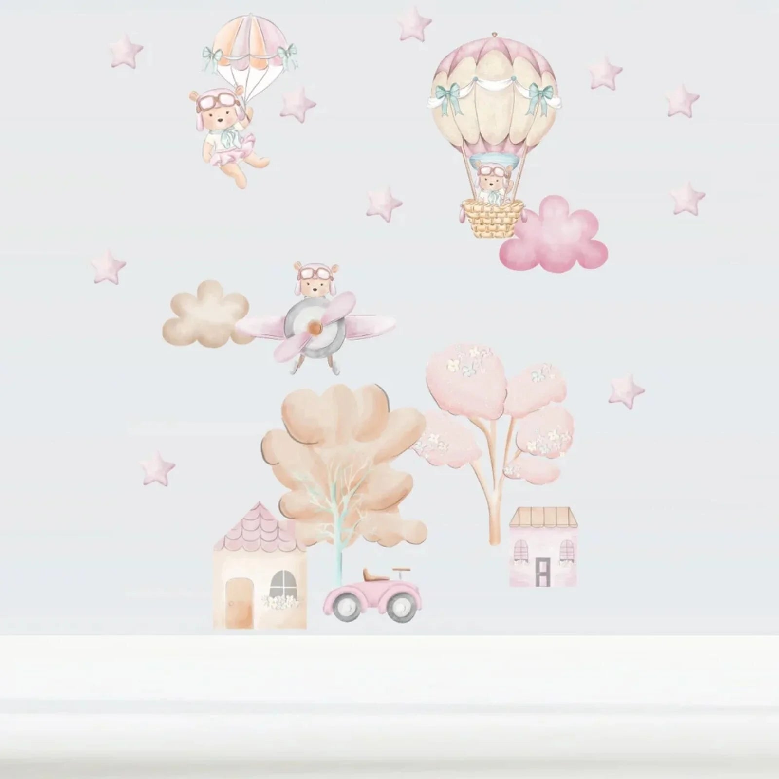 Live Vida Tilly Bear Adventures Large Wall Stickers