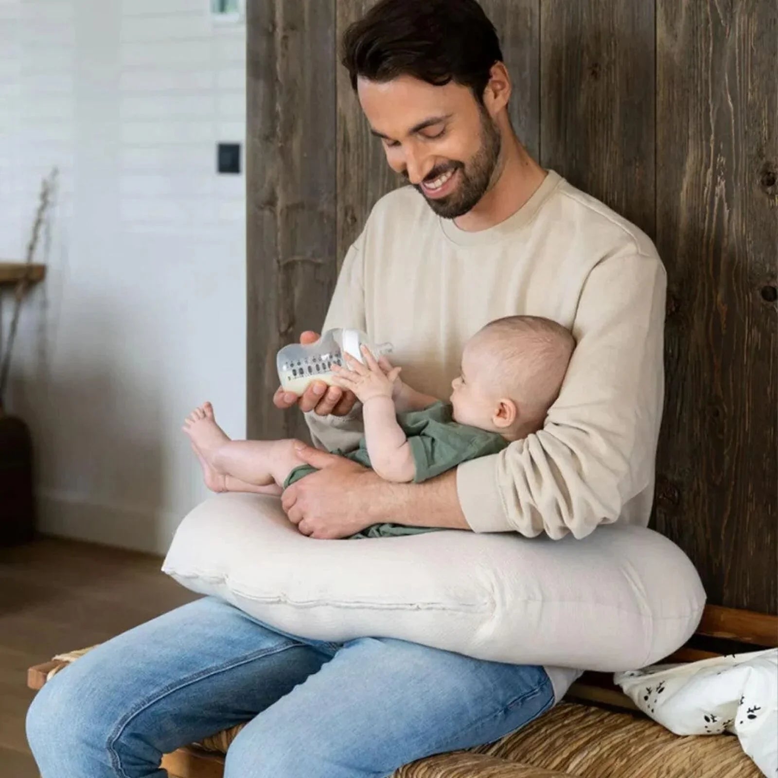 Doomoo Softy Muslin Nursing Pillow - Jersey Sand