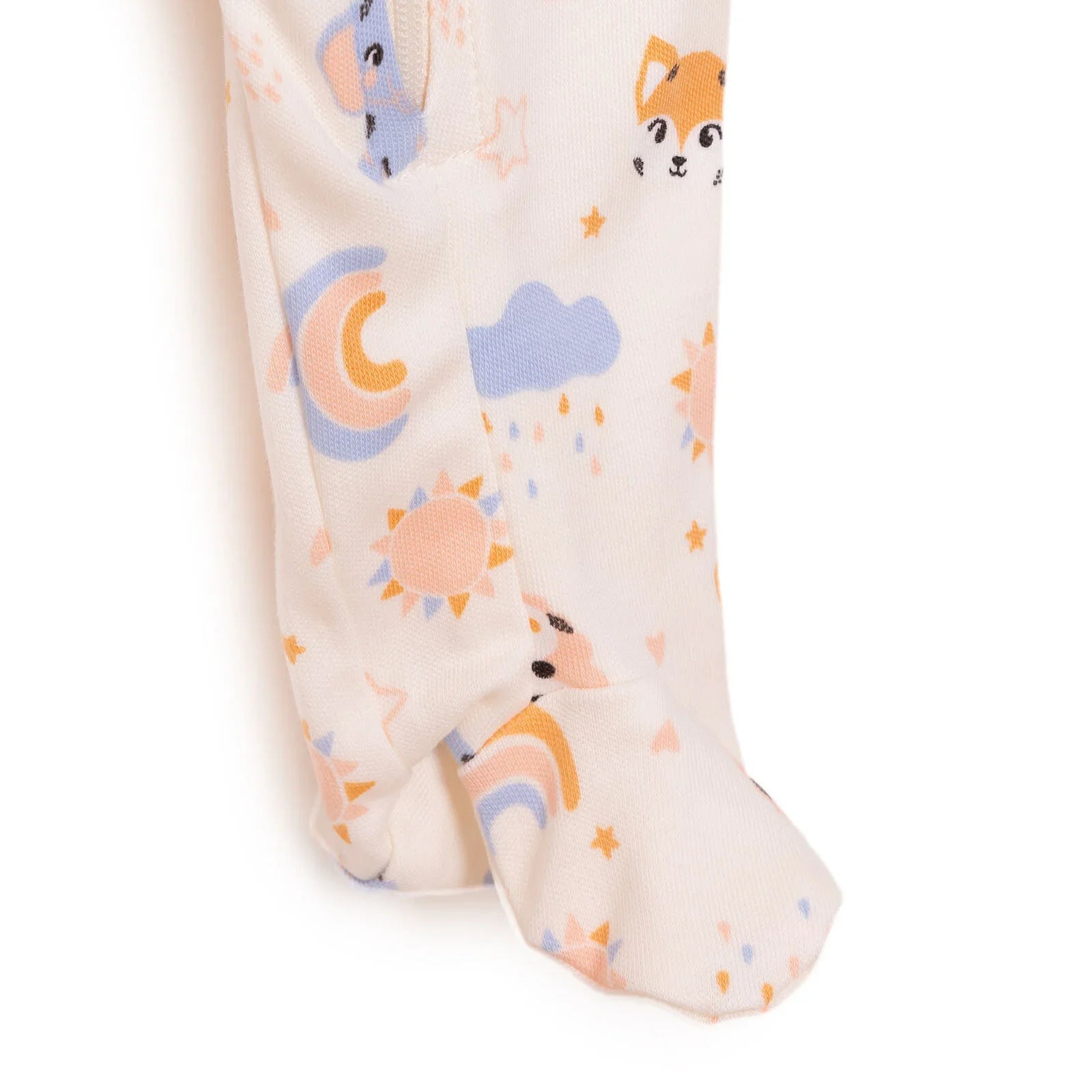 HelloBaby Newborn Girl Footed Jumpsuit - Beige