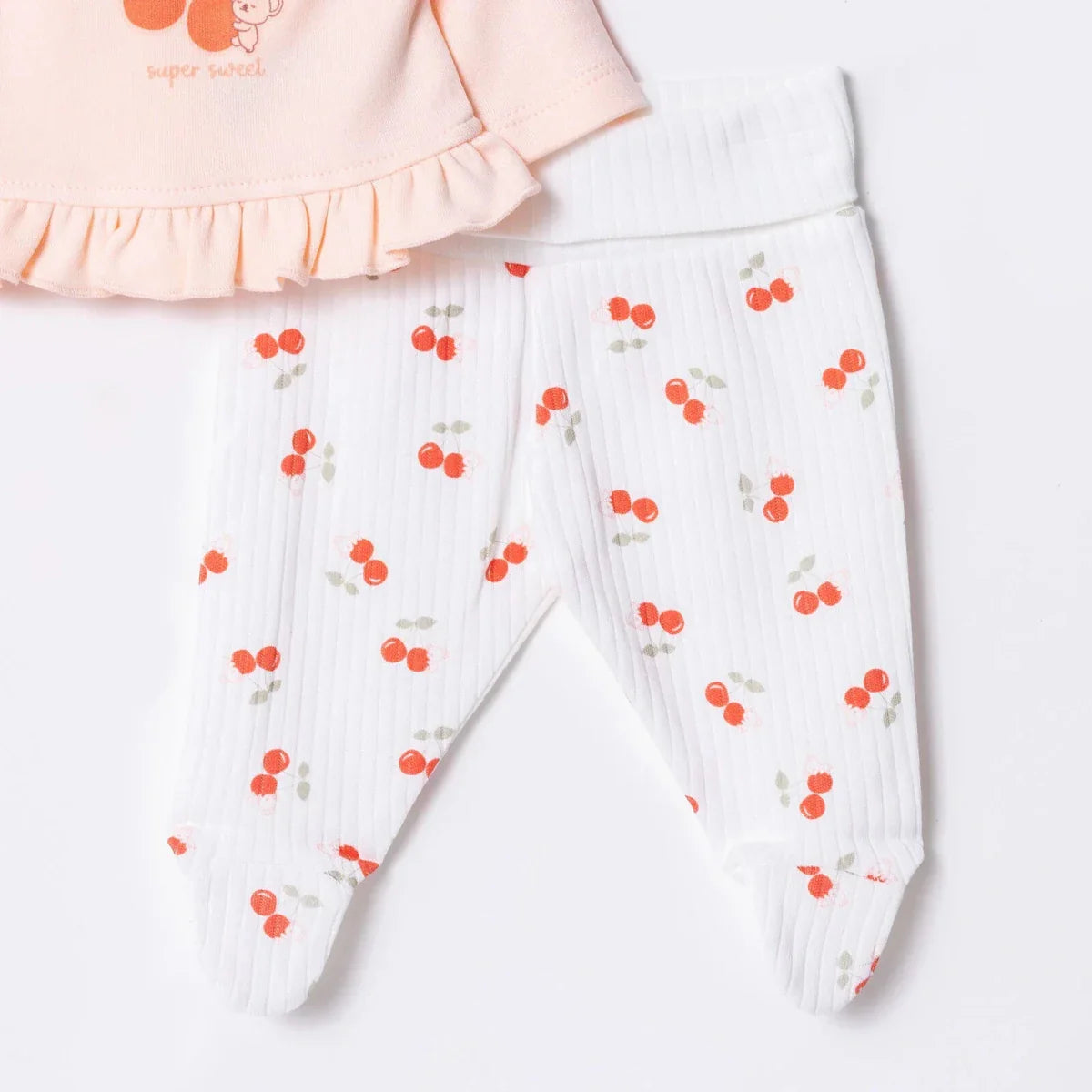 Tiffany 100% Cotton Tiny Baby Set - Ecru