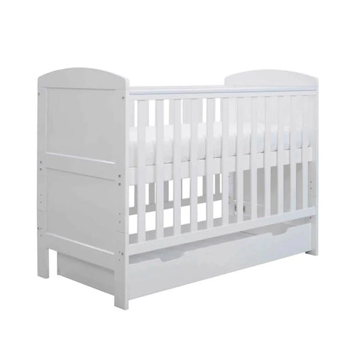 Ickle Bubba Coleby Mini Cot Bed & Under Drawer White - Without Mattress