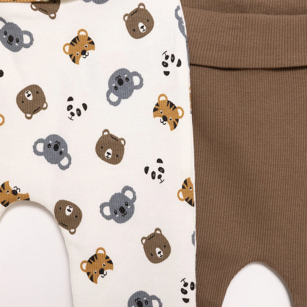 HelloBaby Boy 2 Piece Footles Bottom - Light Brown