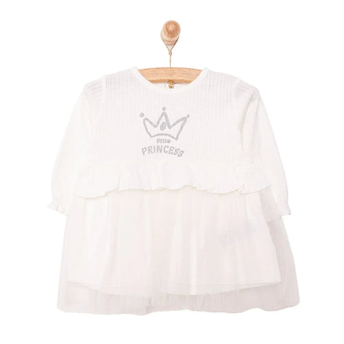 HelloBaby Little Life Newborn Girl Dress - Ecru - Bobobiy