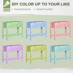 Wooden plant stand color options graphic with smooth painted finishes in multiple colors