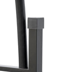 Black metal garden arch trellis leg with protective gray foot pad
