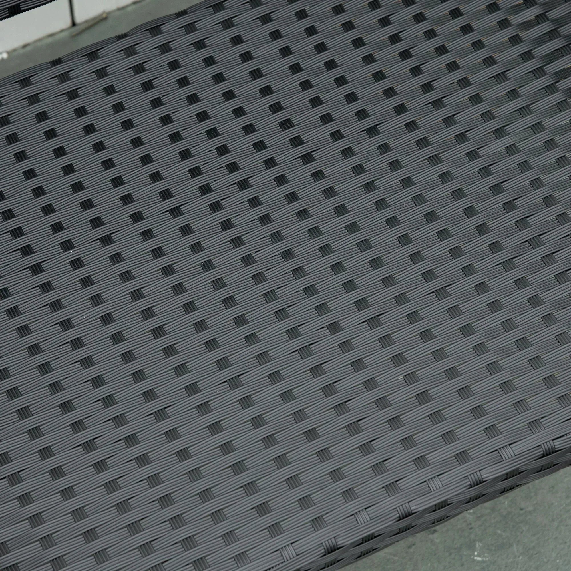 2 Seater Poly Rattan Garden Bench, All Weather Wicker Garden Loveseat, Outdoor Seating Bench with 240 Load Capacity, Backrest and Armrests for Patio, Terrace, Balcony, Black - Bobobiy