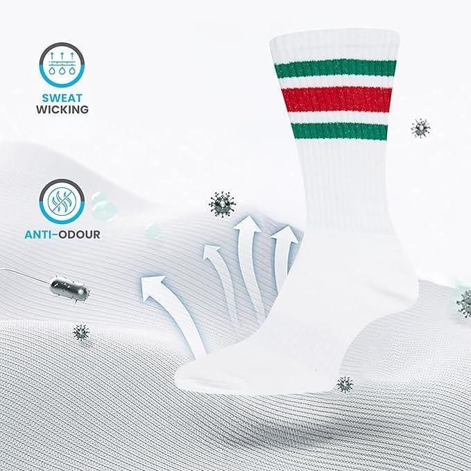 5-pack-men-s-stripes-sport-socks-cotton-durable-blend-for-sports-casual-everyday-designer-wear-by-sock-stack-uk-7-11-stripes-socks-1177103777 - Bobobiy